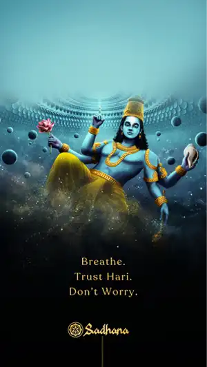 MahaVishnu Wallpaper (English) - Sadhana Shop