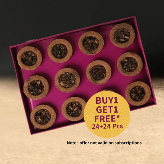 Sadhana Sambrani Havan Cups (24 pcs) – 100% Natural Pooja Dhoop