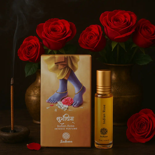 Sugandhim Divine Duo – White Jasmine & Rose Attar Combo for Puja (2 x 10ml) - Gift Set