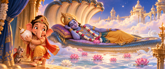 गणपति और पाञ्चजन्य शंख