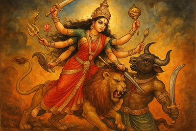 माँ कात्यायनी और असुर महिषासुर का भीषण संग्राम