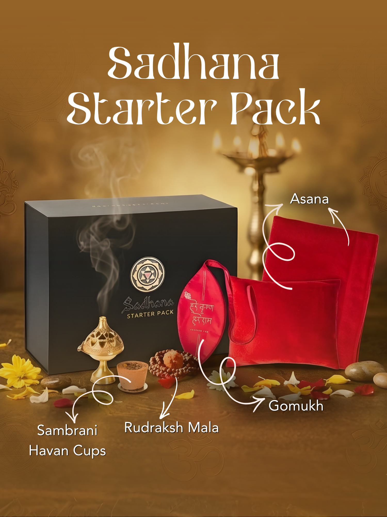 Sadhana Starter Pack box — complete pooja essentials kit