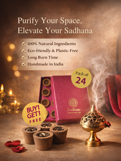 Sadhana Sambrani Havan Cups (24 pcs) – 100% Natural Pooja Dhoop