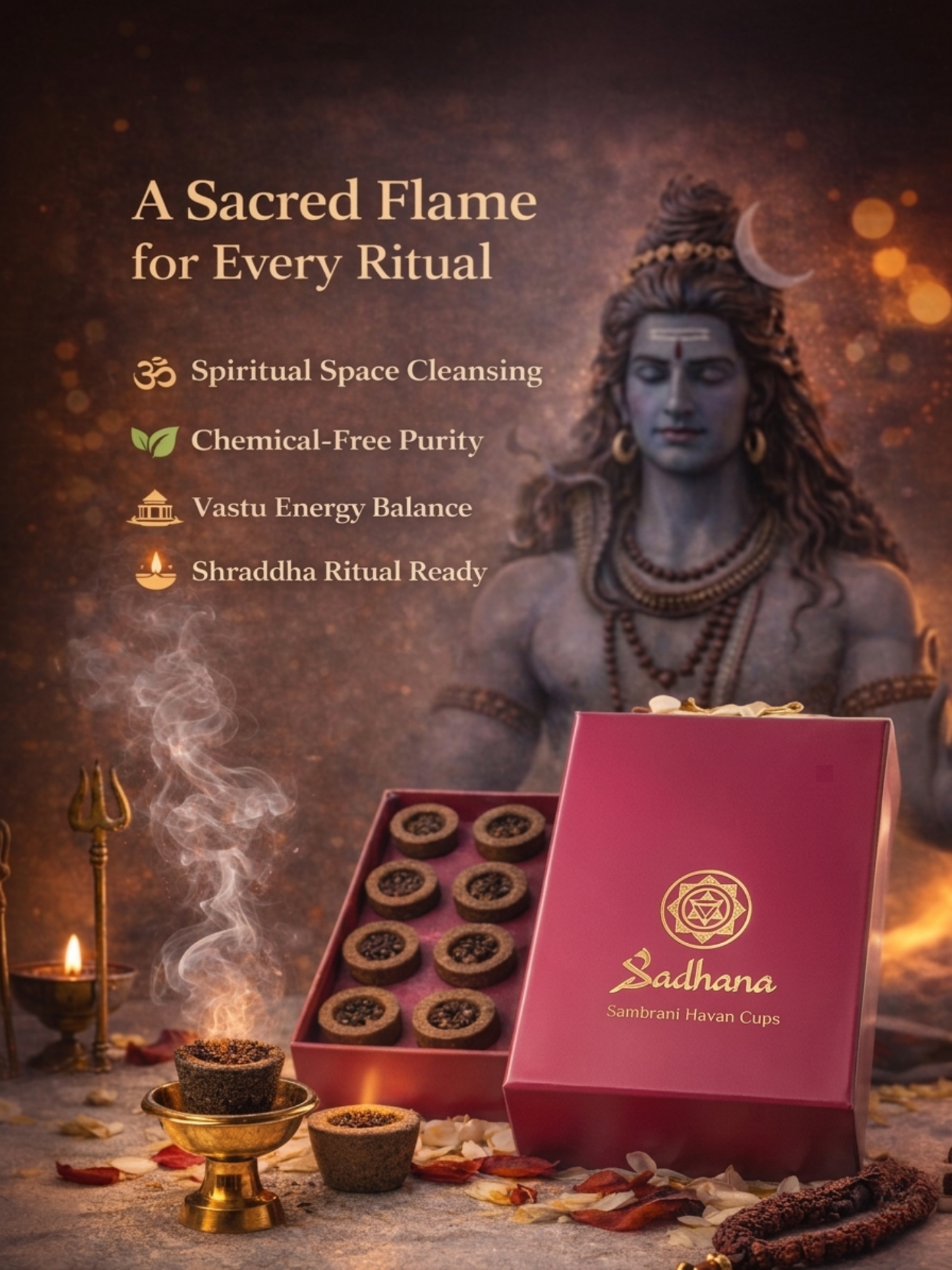 Sadhana Havan Cups – 100% Natural | 12-Month Puja Subscription