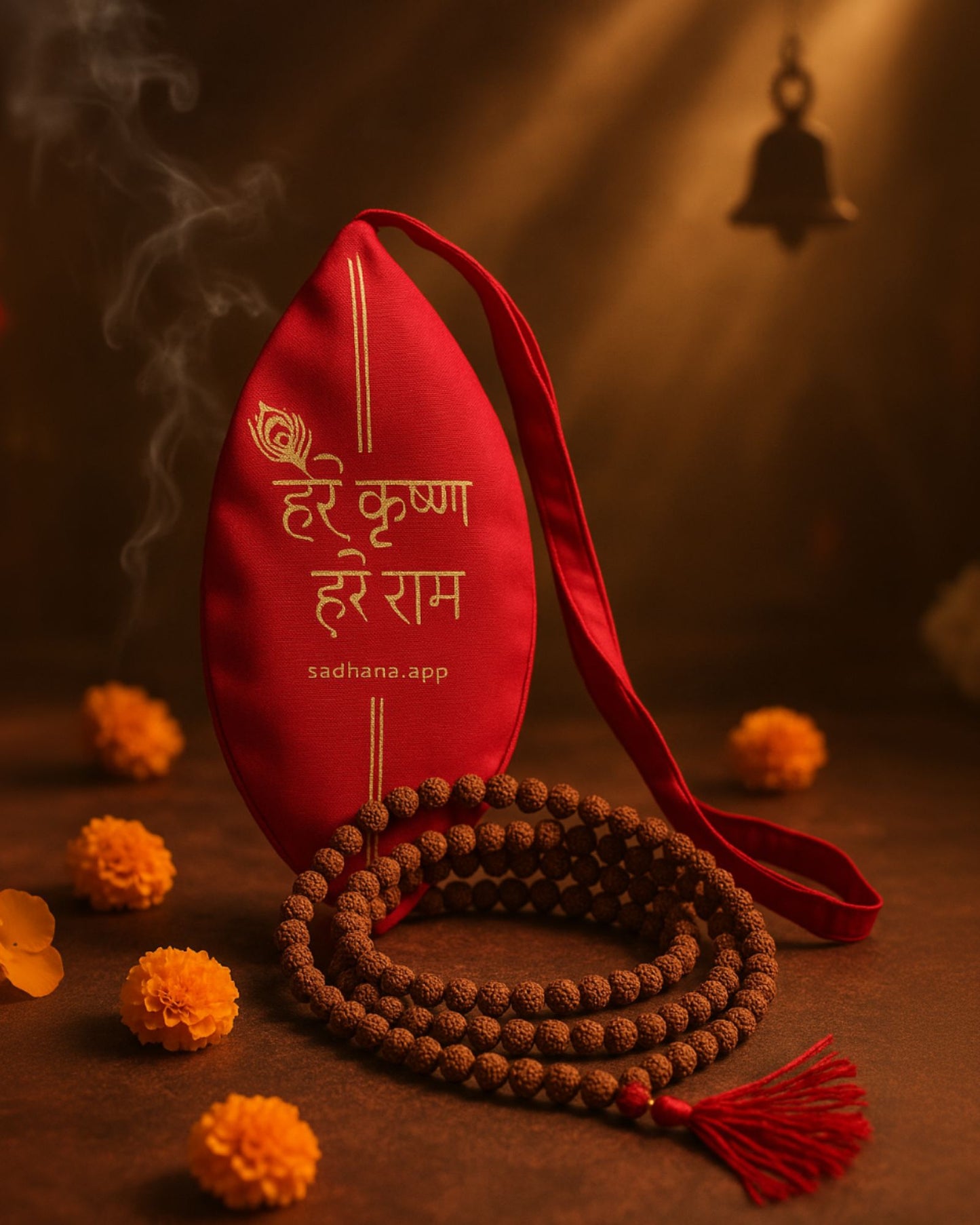 Rudraksha Mala with Gaumukhi – Sacred Beads for Japa