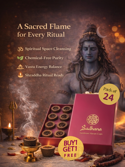 Sadhana Sambrani Havan Cups (24 pcs) – 100% Natural Pooja Dhoop