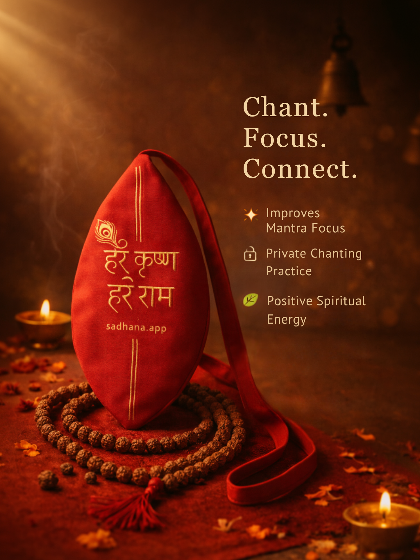 Rudraksha Mala with Gaumukhi – Sacred Beads for Japa