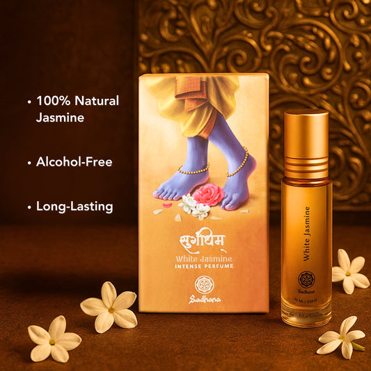 Sugandhim Divine Duo – White Jasmine & Rose Attar Combo for Puja (2 x 10ml)