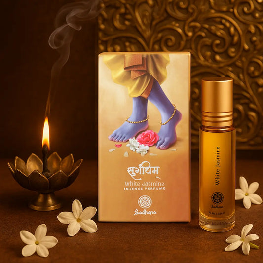 Sugandhim Divine Duo – White Jasmine & Rose Attar Combo for Puja (2 x 10ml)